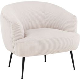 Nojatuoli Venture Home Derry, vakosametti, luonnonvalkoinen