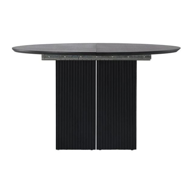 Ruokapöytä Venture Home Matilda, ⌀130/180cm, jatkettava, musta