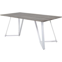 Ruokapöytä Venture Home Marina, 180x90cm, harmaanruskea/valkoinen