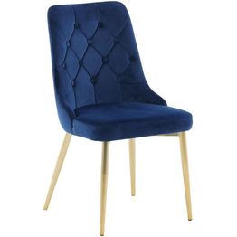 Ruokapöydän tuoli Venture Home Velvet Lyx, messinki/sametti