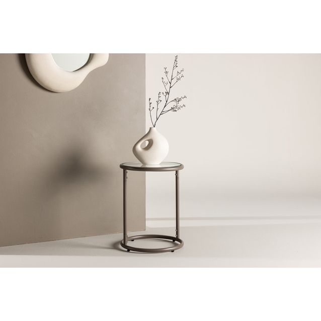 Sivupöytä Venture Home Stavanger, Ø35cm, ruskea