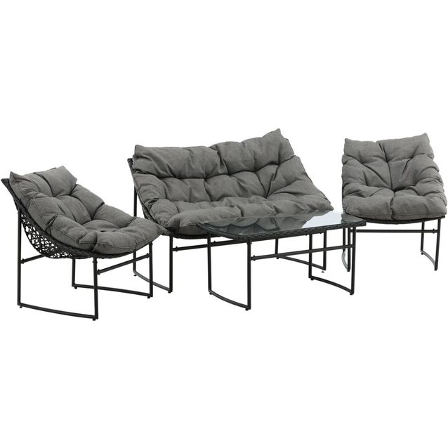 Sohvaryhmä Venture Home Tina musta/harmaa