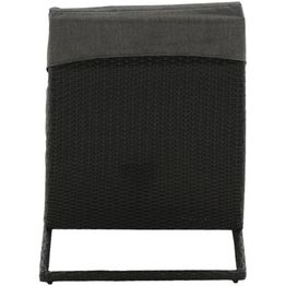 Aurinkotuoli Venture Home Archie, pehmusteilla, harmaa/musta