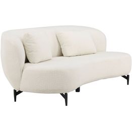 Sohva Venture Home Luna, 3-istuttava, valkoinen bouclé