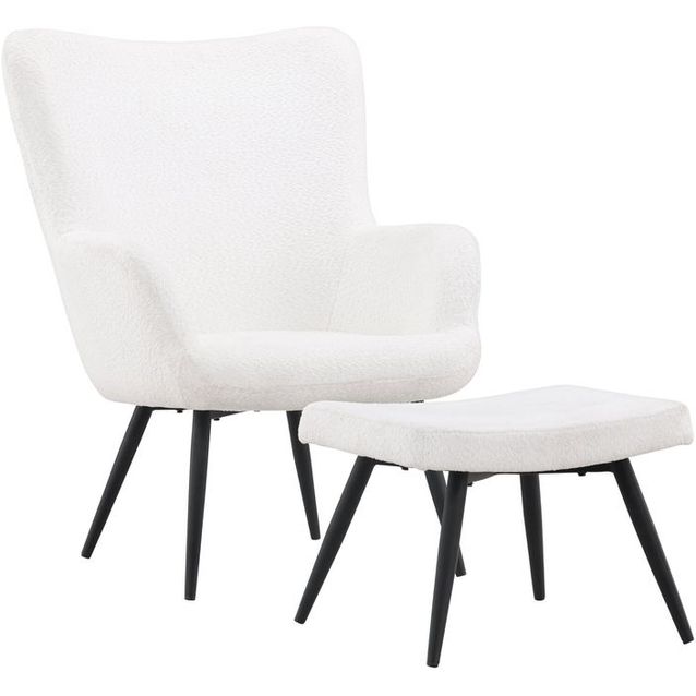 Nojatuoli rahilla Venture Home Como, valkoinen