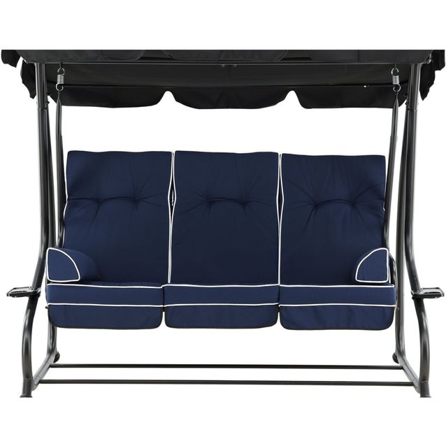 Pehmustesetti Venture Home pihakeinuun sininen