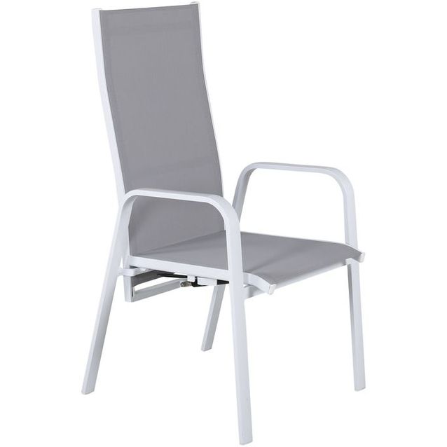 Säätötuoli Venture Home Copacabana, pinottava, harmaa/valkoinen