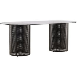 Ruokapöytä Vind Glasgow x Josefin Lustig, 200x100cm, lasi/musta