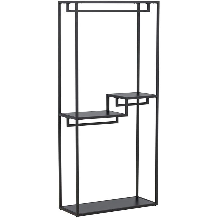 Vaaterekki Venture Home Staal, 35x188cm, musta teräs