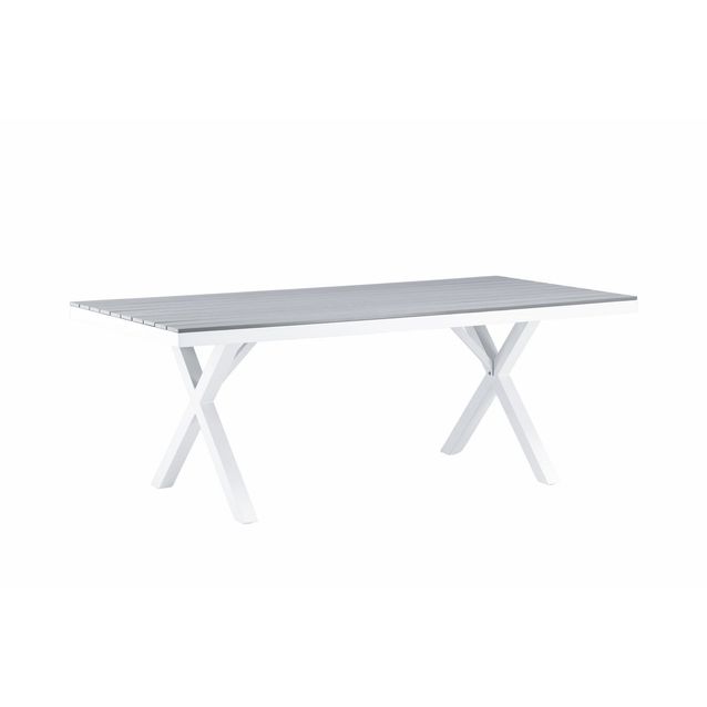 Ruokapöytä Venture Home Garcia, 200x100cm, harmaa/valkoinen