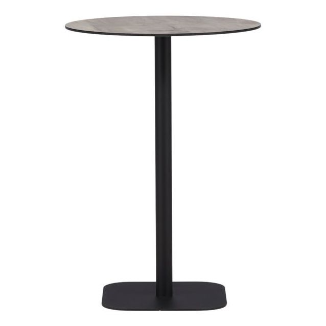 Baaripöytä Venture Home Milano, ø70cm, harmaa/musta