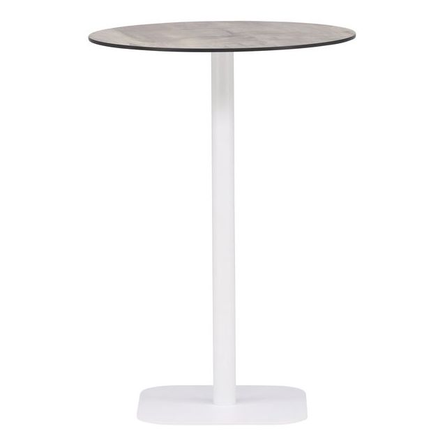 Baaripöytä Venture Home Milano, ø70cm, harmaa/valkoinen