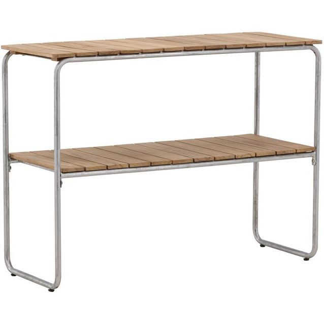 Sivupöytä Venture Home Holmsund, 40x100cm, tiikki/sinkki