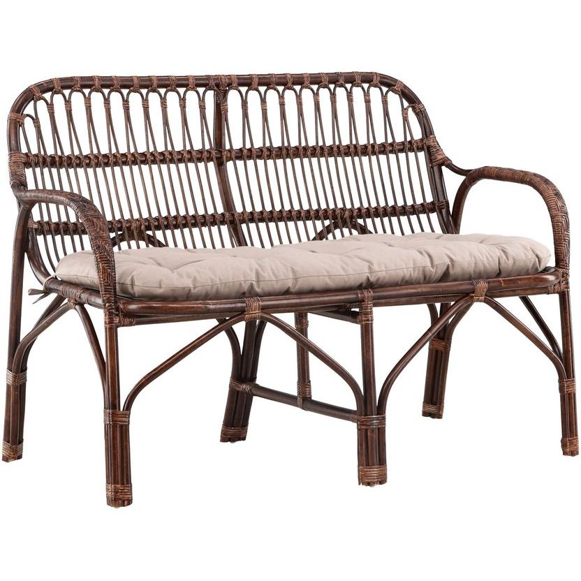 Rottinkisohva Venture Home Nella, tumma pähkinä/beige