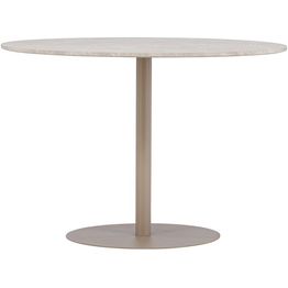 Ruokapöytä Venture Home Lycke, ⌀110cm, beige/marmorikuvio