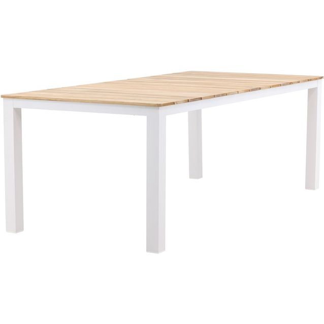Ruokapöytä Venture Home Mexico, 210x100cm, tiikki/valkoinen