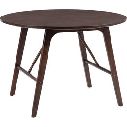 Ruokapöytä Venture Home Kaseidon Ø100cm, kumipuu/MDF, tummanruskea
