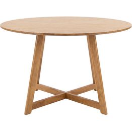 Ruokapöytä Venture Home Yakidon Ø120cm, kumipuu/MDF, tammenvärinen
