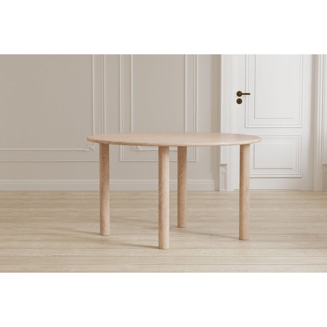 Ruokapöytä Venture Home Hilo, 130x110x75 cm ovaali ruskea