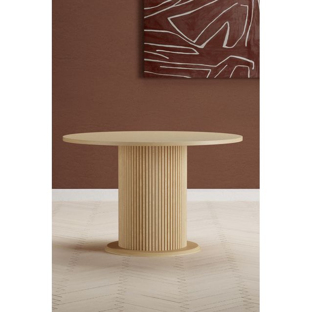 Pyöreä ruokapöytä Venture Home Reko, ø120cm, ruskea