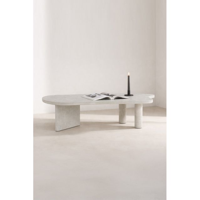 Sohvapöytä Venture Home Polle, 160x60cm, vaaleanharmaa