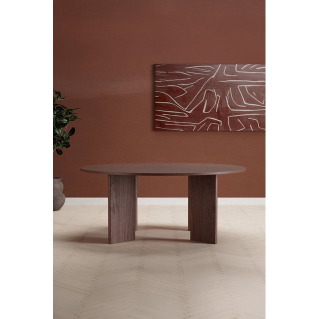 Pyöreä ruokapöytä Venture Home Graos, ø180cm, tummanruskea