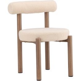 Ruokapöydän tuoli Venture Home Tillo, bouclé, valkoinen