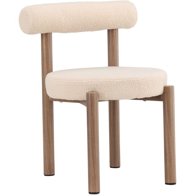 Ruokapöydän tuoli Venture Home Tillo, bouclé, valkoinen