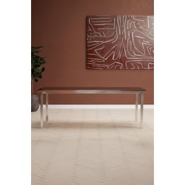 Ruokapöytä Venture Home Cilo, 210x95cm, hopea