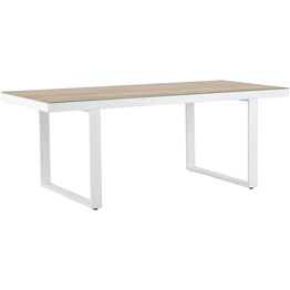 Ruokapöytä Venture Home Merlo, 200x90cm, beige/valkoinen