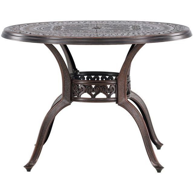 Ruokapöytä Venture Home Coimbra, ø100cm, ruskea