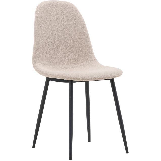 Ruokapöydän tuoli Venture Home Polar, boucle, musta/beige