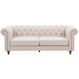 Sohva Venture Home Velvet, 3:n istuttava, pellava, beige