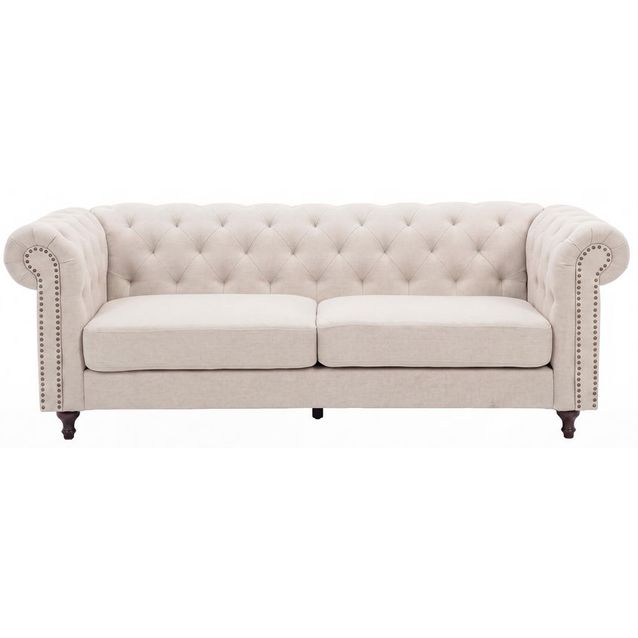 Sohva Venture Home Velvet, 3:n istuttava, pellava, beige