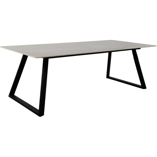 Ruokapöytä Venture Home Estelle 200x90cm, musta/tummanharmaa