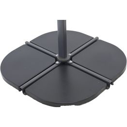 Aurinkovarjon jalka Venture Home Leeds 2, 47x47cm, musta