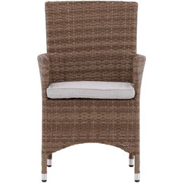 Ruokapöydän tuoli Venture Home Malin, polyrottinki, ruskea