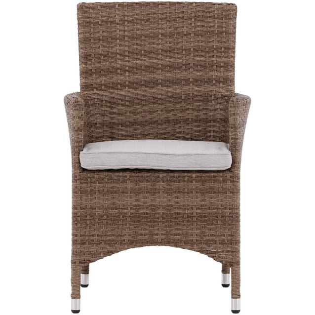 Ruokapöydän tuoli Venture Home Malin, polyrottinki, ruskea