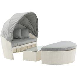 Aurinkosänky/sohvaryhmä Venture Home Padova Love Bed, valkoinen/harmaa
