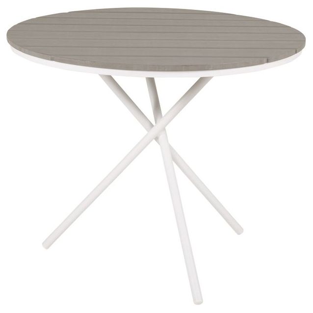 Parvekepöytä Venture Home Parma, ø90cm, harmaa/valkoinen