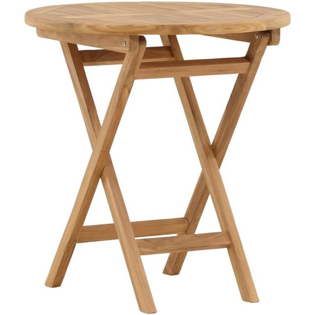 Parvekepöytä Venture Home Kenya, ø70 cm, kokoontaittuva, tiikki