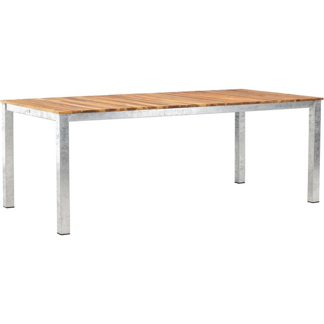 Ruokapöytä Venture Home Zenia 200x100cm akaasia/sinkki