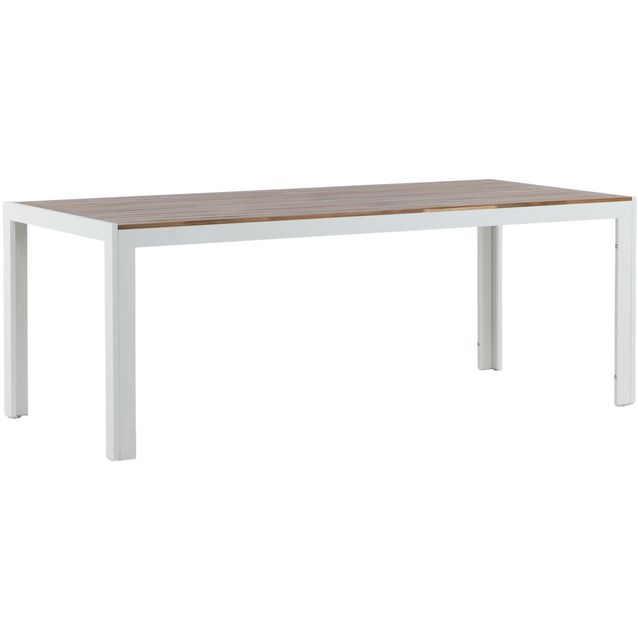 Ruokapöytä Venture Home Bois 200x100cm valkoinen/akaasia