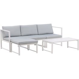 Sohvaryhmä Venture Home Salvador, 3-istuttava divaanisohva + sohvapöytä, harmaa/valkoinen