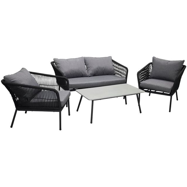 Sohvaryhmä Venture Home Lindos Sofa musta/harmaa