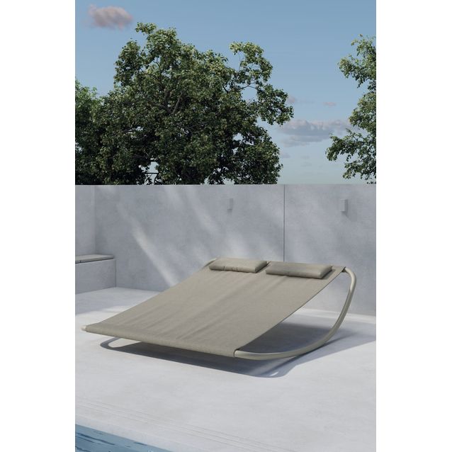 Aurinkotuoli Venture Home Gordo Double, 2-istuttava, beige