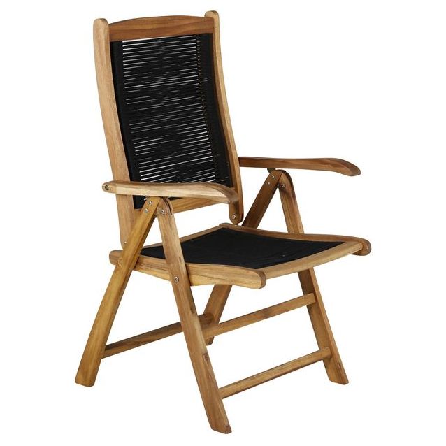 Säätötuoli Venture Home Peter, kokoontaitettava, musta/akaasia