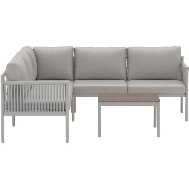 Kulmasohva terassille Venture Home Kos, sohvapöydällä, 5-istuttava, beige