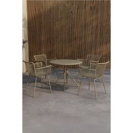 Ruokailuryhmä ulos Venture Home Sifnos, 4-istuttava, beige