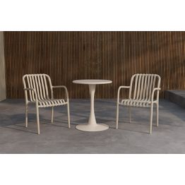 Parvekesetti Venture Home Limnos, ø60cm, 2-istuttava, beige